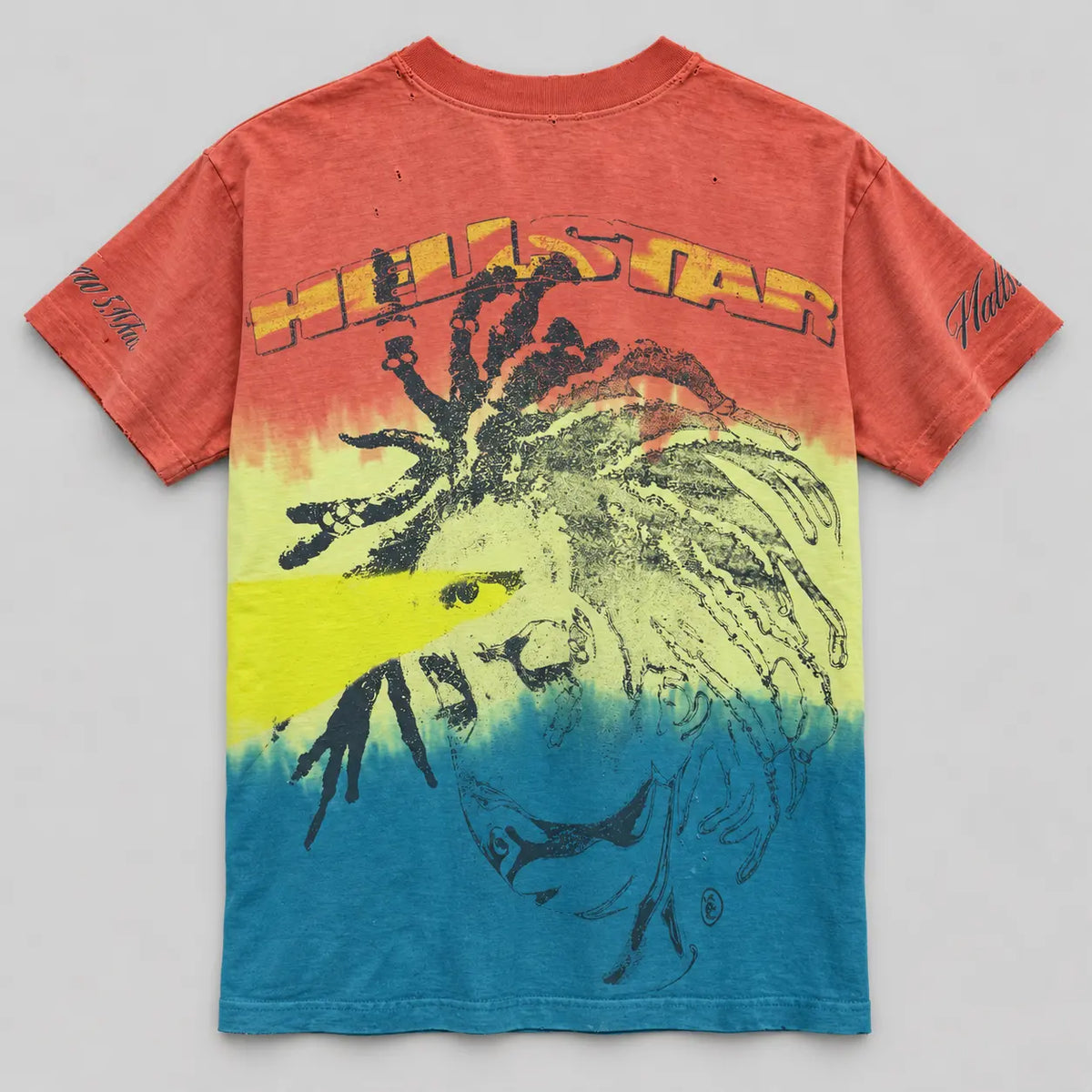 Hellstar Rasta Tee Multicolor back studio view