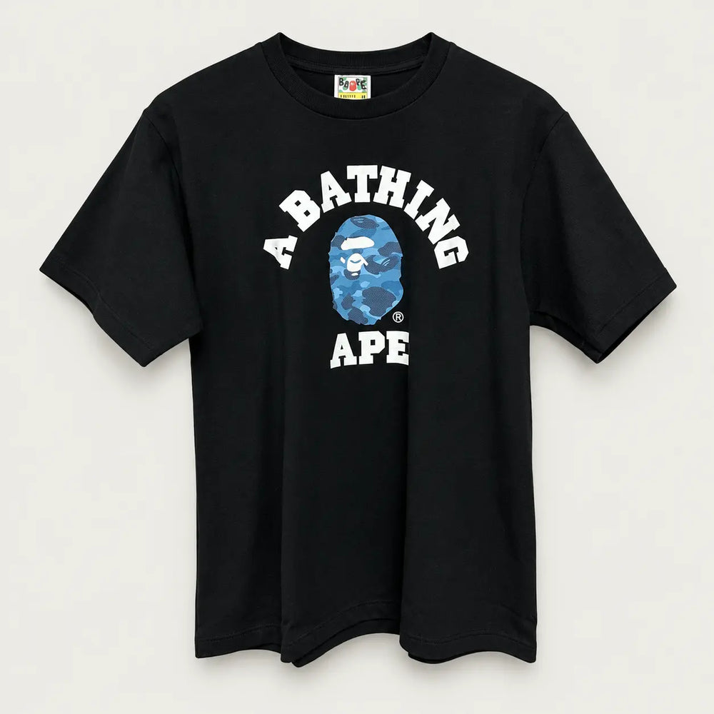 Bape College Camo Head Tee Black