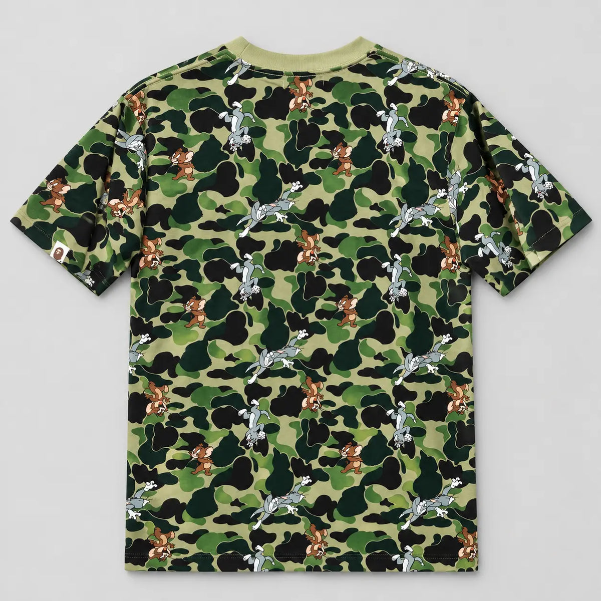 Bape Tom and Jerry Camo Tee back studio view
