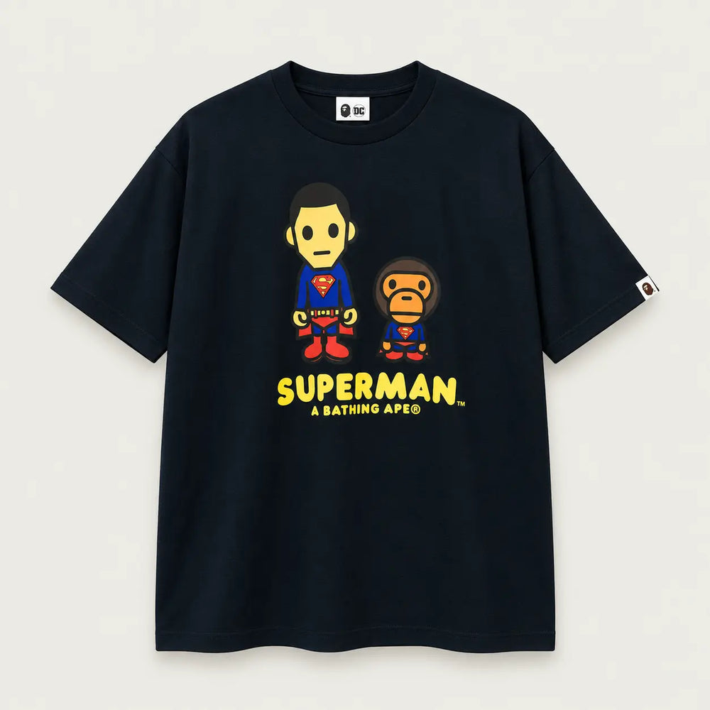 Bape x DC Superman Tee Black