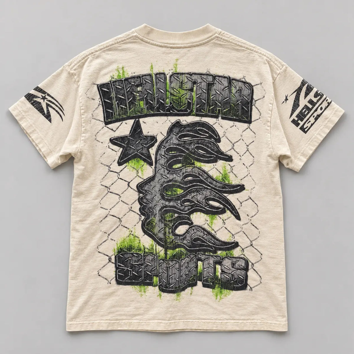 Hellstar Helmet Tee White back studio view