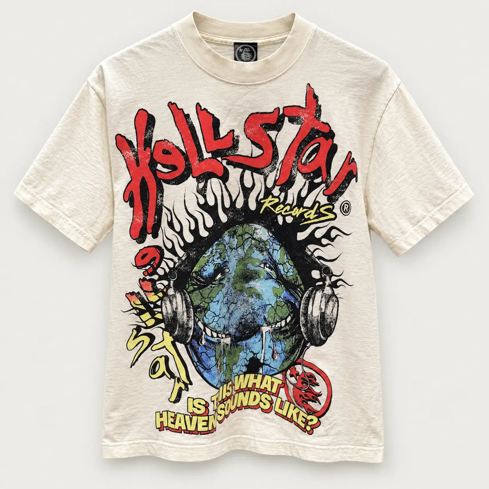 Hellstar Records Headphones Tee Cream